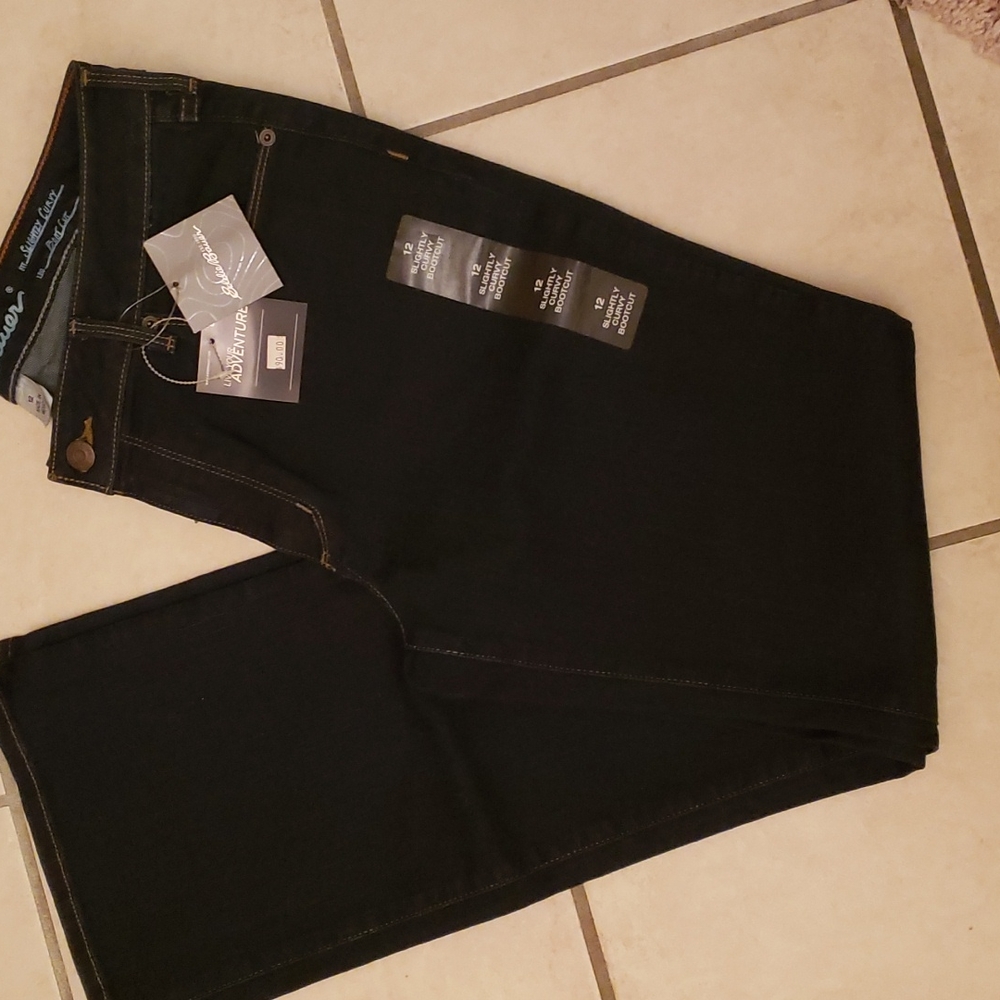 Brand new Size 12 Eddie Bauer dark denim stretch jeans